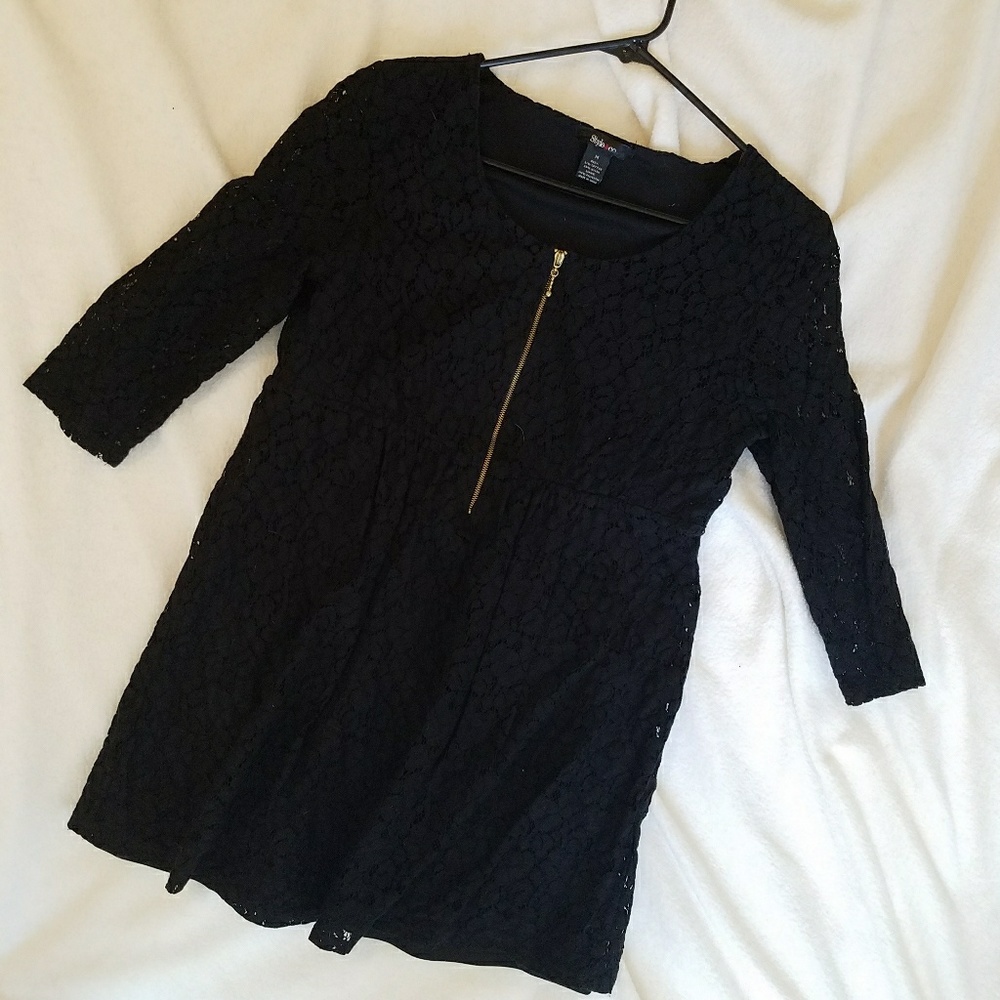 Black lace dress